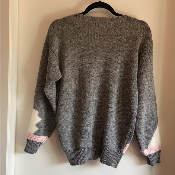 Franco Valeri Vintage Abstract Pink Sweater - Picture 6 of 6